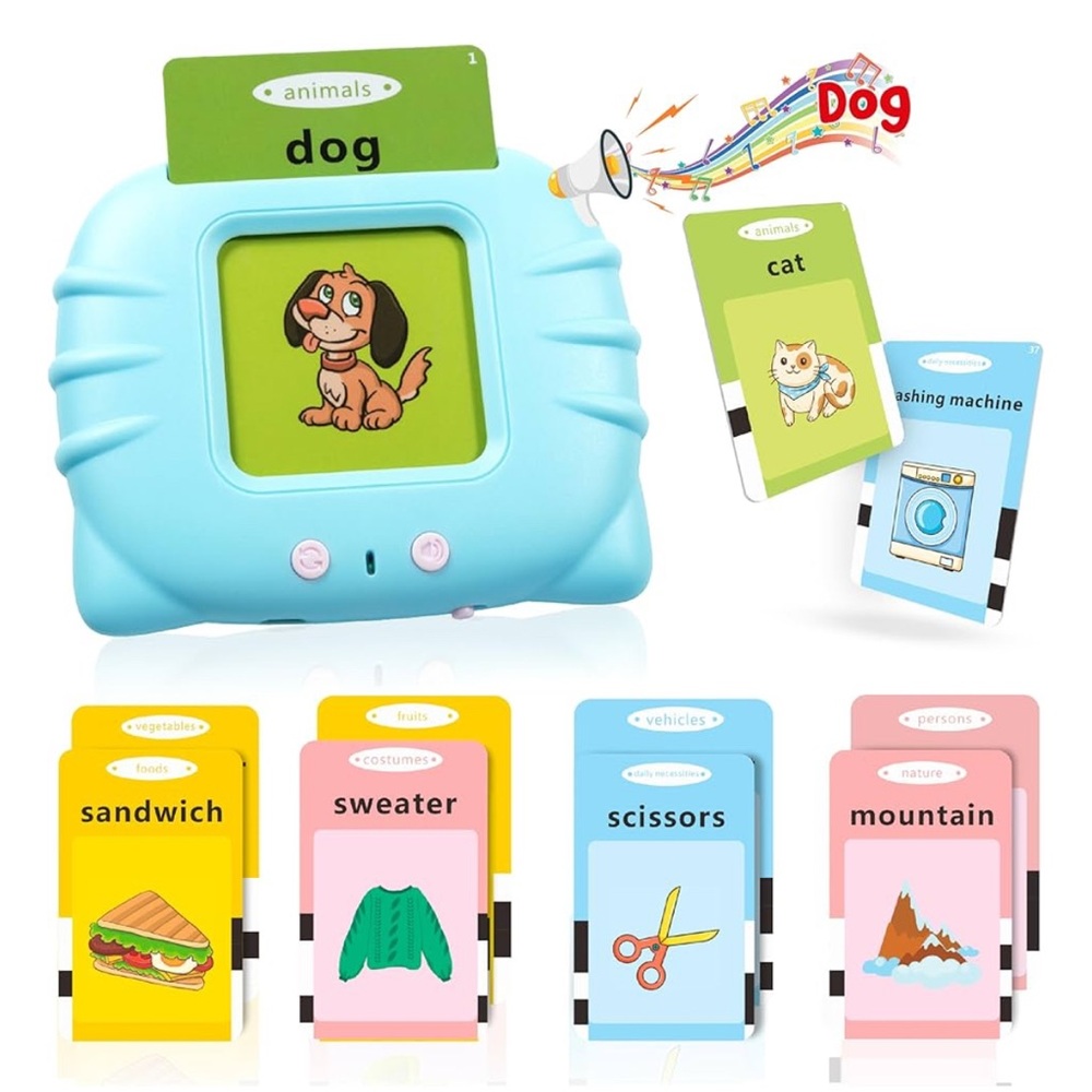 Blue Educational Flash Card Device